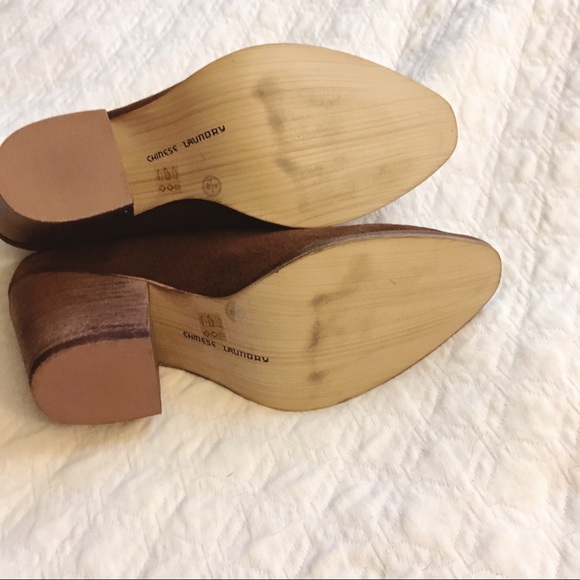 New Chinese Laundry Brown Western Mules Suede 9 - Picture 8 of 8